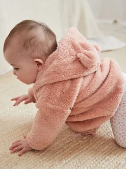 Rose - Veste à capuche bébé en polaire (0mois2ans)