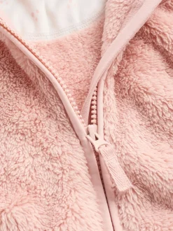 Rose - Veste à capuche bébé en polaire (0mois2ans)
