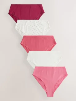 Rose baie - Culotte en coton riche 5 Pack