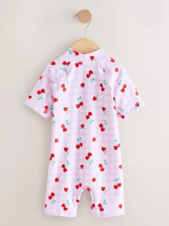 Rose cerise vichy - Maillot de bain Sunsafe (3mths-10yrs)