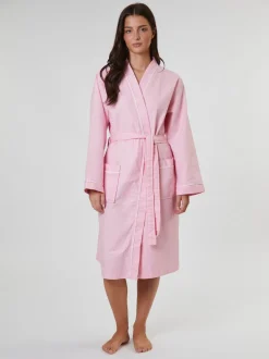 Rose clair - Peignoir gaufré Loungeable 100% coton