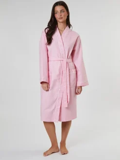 Rose clair - Peignoir gaufré Loungeable 100% coton