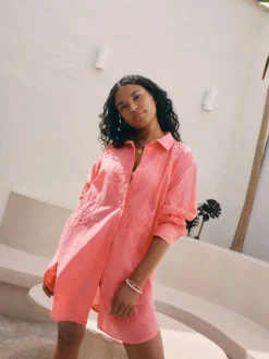 Rose corail - Chemise texturée Cornelli