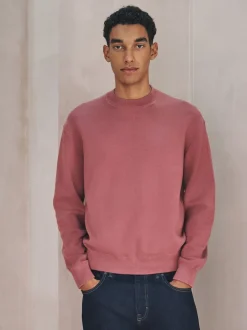 Rose Damas - Sweat-shirt N. Premium en coton riche, coupe décontractée mi-épaisse