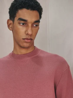 Rose Damas - Sweat-shirt N. Premium en coton riche, coupe décontractée mi-épaisse