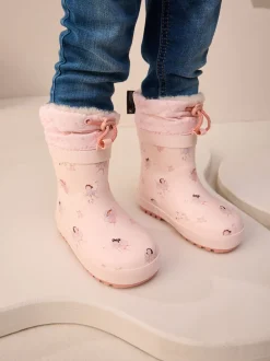Rose fée - Bottes de pluie Personnage Thinsulate avec poignets doublés