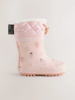 Rose fée - Bottes de pluie Personnage Thinsulate avec poignets doublés