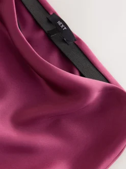 Rose foncé - Jupe Midi Satin