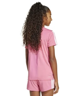 Rose foncé - T-shirt adidas Training Essentials 3Rayures enfant