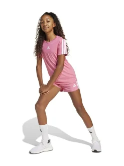 Rose foncé - T-shirt adidas Training Essentials 3Rayures enfant