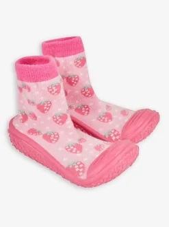 Rose fraise - Chaussettes de chaussons d’extérieur d’intérieur JoJo Maman Bébé