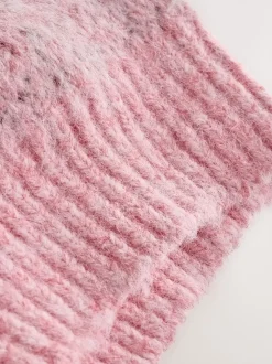 Rose fraise - Débardeur sans manches en maille avec laine