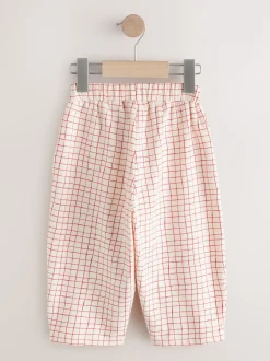 Rose fraise - Pantalons avec ornements style tonneau (3mois-7ans)