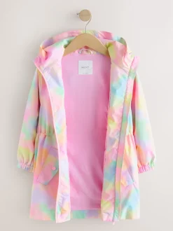 Rose imprimé marbré - Cagoule imprimée imperméable (3-16ans)