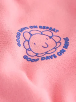 Rose imprimé zébré - Ensemble Sweat-shirt & Shorts à Col rond (3mois-7ans)