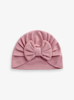 Rose moderne - Lot de 2 turbans pour bébés (0-18mois)