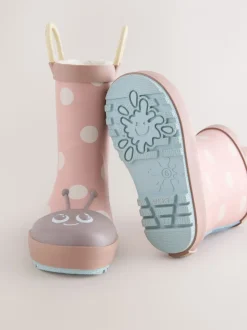 Rose motif coccinelles - Gérer Wellies