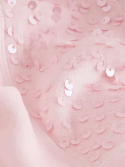 Rose motif cœur à sequins - Pyjama en laine polaire (9mths-16yrs)