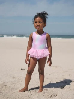 Rose métallisé - Maillot de bain Tutu en maille (3mois7ans)