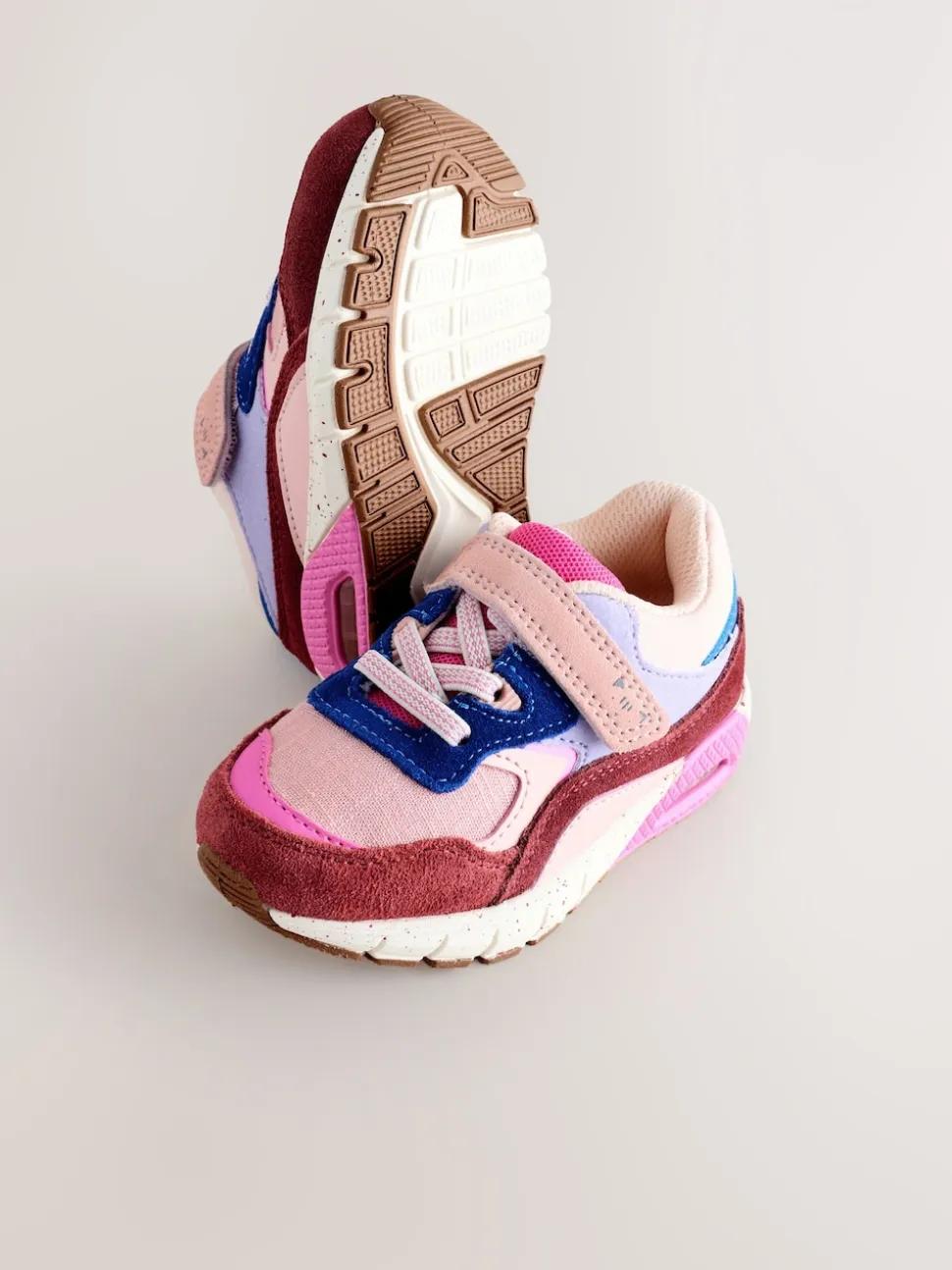 Rose multicolore - Baskets épaisses à lacets élastiques