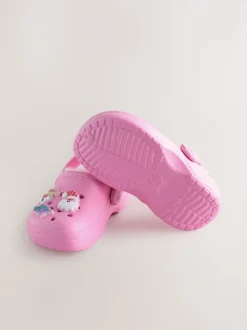 Rose Noël - Chaussons sabots doublés de fausse fourrure