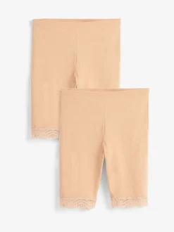 Rose Nude - Short anti-chafe en coton mélangé 2 Pack