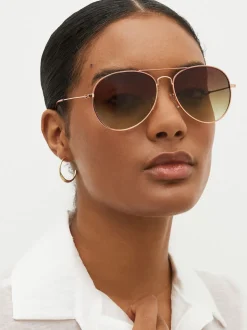 Rose Or - Lunettes de soleil aviateur classiques