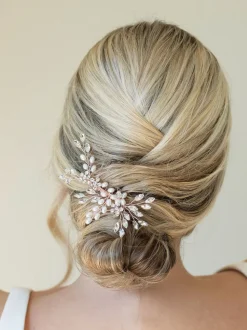 Rose Or - Peigne Ivory & Co Pearl Shimmer Crystal