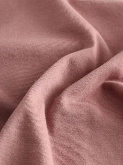 Rose pastel - T-shirt à manches longues de cou d'équipage