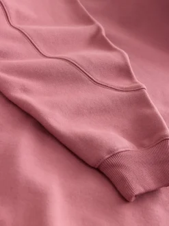 Rose rose - Sweat à capuche long épais décontracté