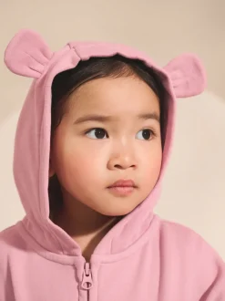 Rose rose - Sweat à capuche zippé (3mths-7yrs)