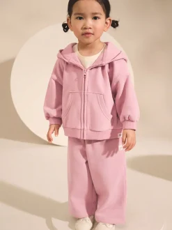 Rose rose - Sweat à capuche zippé (3mths-7yrs)