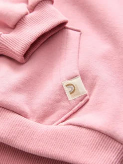Rose rose - Sweat-shirt à col zippé (3mois-7ans)
