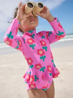 Rose Stampy Fleuri - Ensemble de natation Sunsafe (3mths-7yrs)