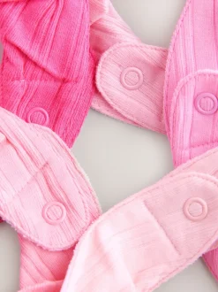 Rose vif - Lot de 5 bavoirs pour bébé