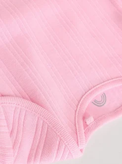 Rose vif - Lot de 5 bodies à manches longues pour bébé