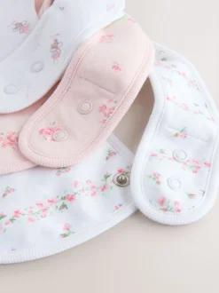 Rose/Blanc - Bébé BIBS 3 Pack