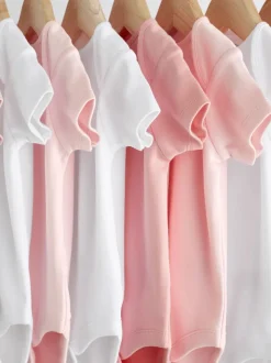 Rose/Blanc - Bodys indispensables à manches courtes pour bébé