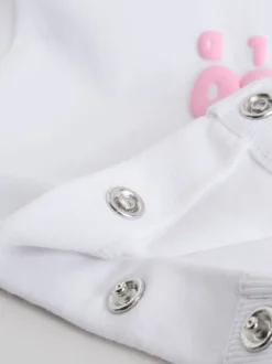 Rose/Blanc - Ensemble veste, haut et leggings bébé 3 pièces (0mois-2ans)