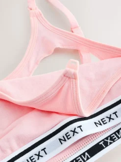 Rose/Blanc - Maternité Allaitement Raccourci Ultimate Comfort Hauts 2 Pack