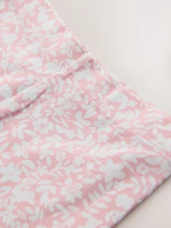 Rose/Blanc Ditsy fleur - Leggings (3-16ans)
