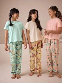 Rose/Bleu - Lot de 3 pyjamas fleuris (3-16ans)