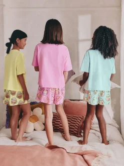 Rose/Bleu - Lot de 3 pyjamas (3-16ans)