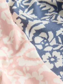 Rose/bleu fleuri - Lot de 2 pyjamas à manches courtes