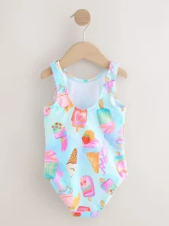 Rose/bleu motif crème - Maillot de bain (3mths-10yrs)