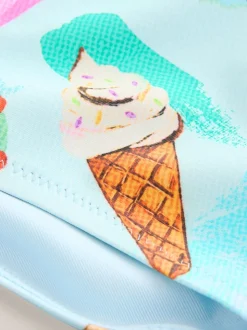 Rose/bleu motif crème - Maillot de bain (3mths-10yrs)