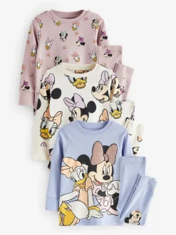 Rose/bleu/blanc - Pyjamas Minnie Mouse Se blottir 3 Pack (9mois-12ans)