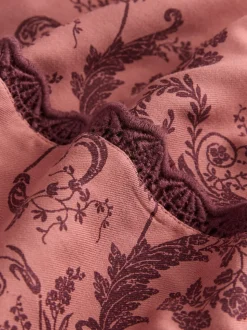 Rose/Bourgogne - Peignoir Laura Ashley Josette