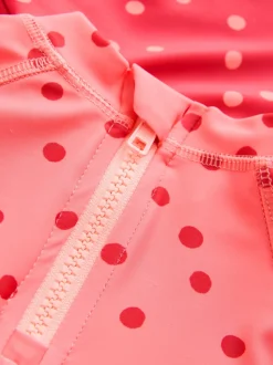 Rose/cerise rouge - Ensemble de bain Sunsafe à manches courtes (3mois à10ans)