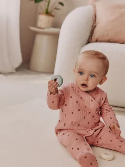 Rose/Crème - Lot de 2 dors-bien matelassés bébé